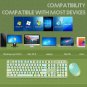 Green Wireless Keyboard and Mouse Combo, 2.4G USB Ergonomic Keyboard