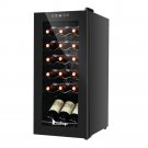 18Bottle/1.8Cu.Ft/52L/ Compressor Wine Cabinet Black