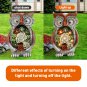 Garden Statue Owl Figurines,Solar Powered Resin Animal Sculpture