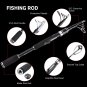 Telescoping Fishing Rods, Compact Pole /24T Carbon Fiber Blank