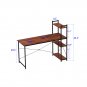 Desk with Sided Bookshelf Computer Desk Office Table