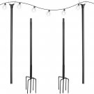 10ft Sturdy Backyard Poles for String Lights