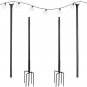 10ft Sturdy Backyard Poles for String Lights