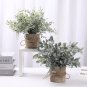 4 Pcs Mini Plants Artificial Potted Set Fake Green Grass Plant Faux