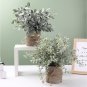 4 Pcs Mini Plants Artificial Potted Set Fake Green Grass Plant Faux