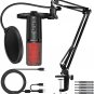 Microphone for Podcast,USB Microphone Kit for PC Phone Streaming