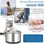 Stainless Steel Cat Water Fountain 84oz 2.5L