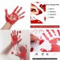 138 Pcs Plus Size Halloween Bloody Footprints Handprint Decal