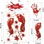 138 Pcs Plus Size Halloween Bloody Footprints Handprint Decal