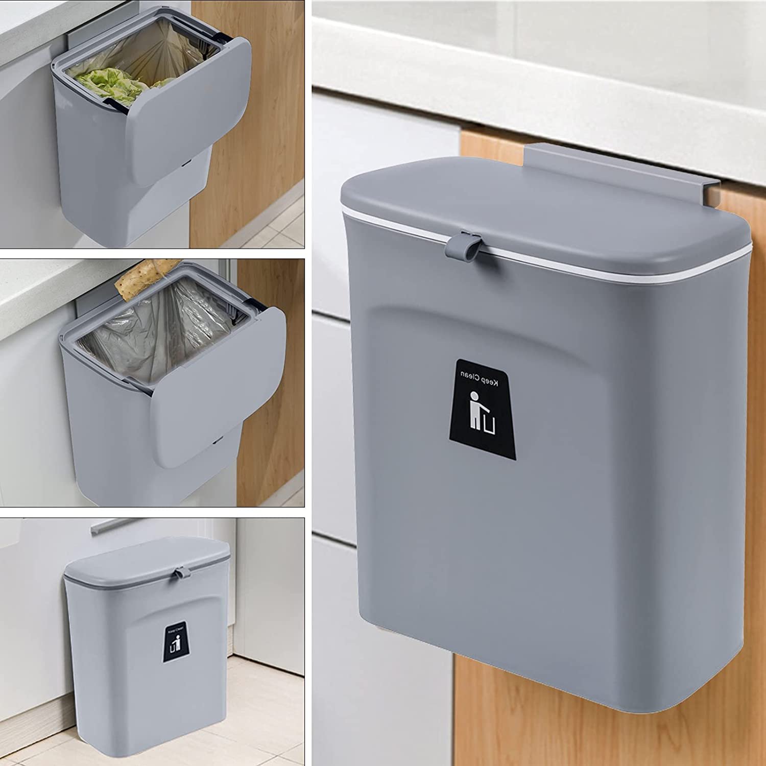 2.4 Gallon Kitchen Compost Bin with Lid
