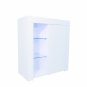 Kitchen Sideboard Cupboard White High Gloss with Blue LED Light