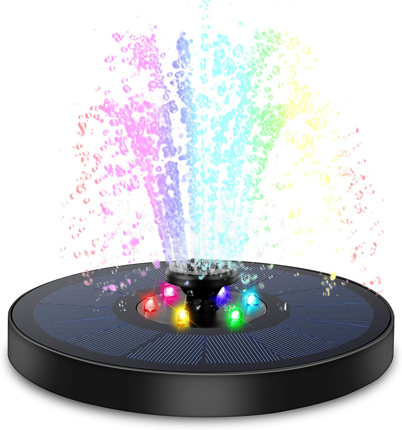 Solar Water Fountain with LED Lights