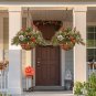 Pre-lit Artificial Christmas Hanging Basket - Flocked with Mixed Decorations