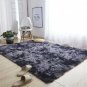 160X200CM Multi-color Tie Dyeing Plush Carpets Anti-slip Faux Fur Floor Mats Wat