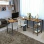 L-Shape Desk with Storage Shelves