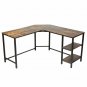 L-Shape Desk with Storage Shelves