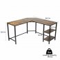 L-Shape Desk with Storage Shelves