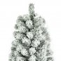 Christmas Trees,Classic Pencil Tree with White Snow Flocked,Unlit 7.5FT 720T YJ