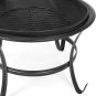 22 inch Steel Outdoor BBQ Grill Fire Pit Bowl Screen Cover Log Grate Poker for C