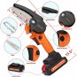 4" Mini Cordless Handheld Chainsaw Kit High Efficiency BLDC  Double Protective S