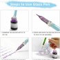 Glass Dip Pen Ink Set with Swan Washing Pen Bottle