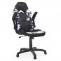 Gaming Chair Racing Style with Camouflage/PU/Mesh Material Reversible Armrest