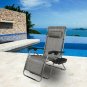 Zero Gravity Lounge Chair Widened Folding Chair Leisure Chair Gray