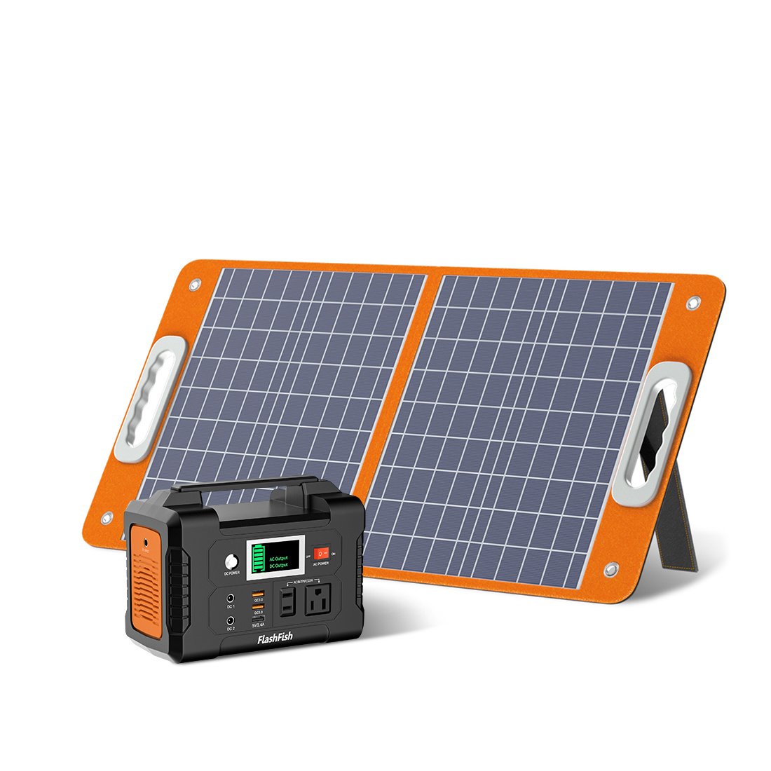 200W Portable Power Station, 40800mAh Solar Generator with 110V AC Outlet/2 DC Ports/3 USB Ports