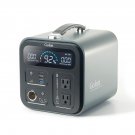 Portable Power Station, 550Wh Solar Generator With 600W (Peak 1200W) 110V AC Outlets, 120W 12V DC