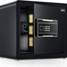 Safe Box with 1.23 Cubic Feet, Safe Cabinet with 2 Master Key, Sensitive Alarm System to Protect