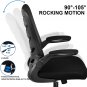 Office Chair Ergonomic Desk Computer Chair with Flip Up Arms Lumbar