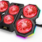 RGB Laptop Cooling Pad Gaming Laptop Cooling Stand with 6 Quiet Cooling Fans