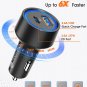 Car Charger Adapter 5.4A/45W USB C Car Charger QC 3.0 & PD Dual Port Fast Charging