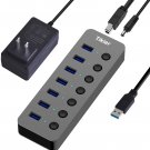 Powered USB 3.0 Data Hub Includes 7 BC 1.2 Charging Port