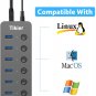 Powered USB 3.0 Data Hub Includes 7 BC 1.2 Charging Port