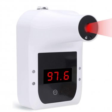 Wall-Mounted Infrared Thermometer with Fever Alarm Accurate Reading LCD Display