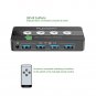 USB 3.0 Switch Selector, 4 Port KVM Switch USB Peripheral Switcher Box