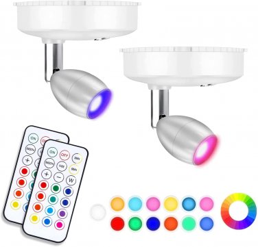 Wireless Spotlight with Remote ,13 Color Changing Spotlight