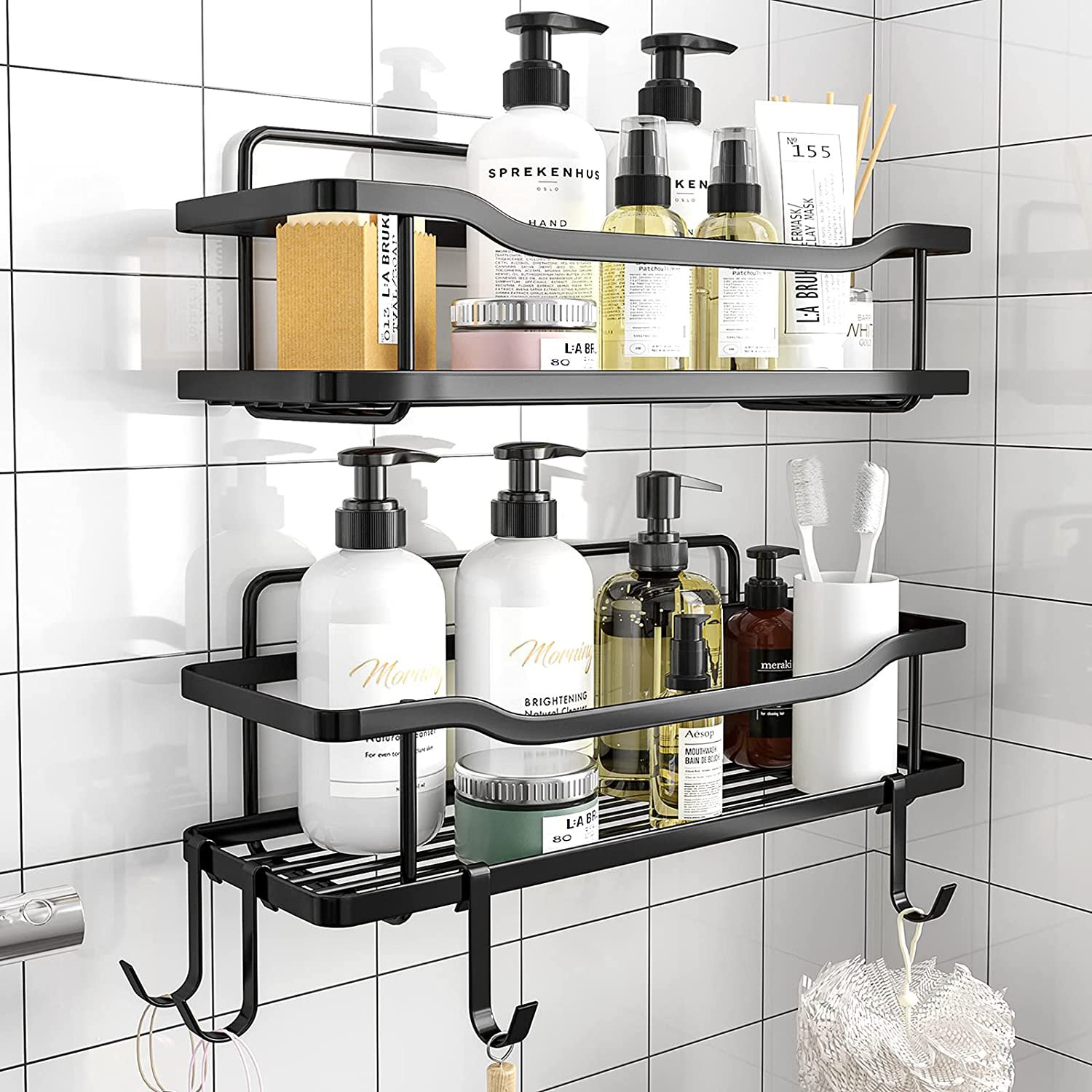 2 Pack Adhesive Shower Caddy Shower Shelf