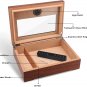 Cigar Humidor, Glass Top Cigar Box