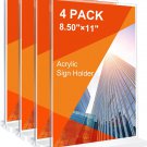 Acrylic Sign Holder, 8.5 × 11 inches Double-Sided Desktop Display Holder