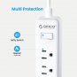 Power Strips, 175J Grounded Flat Plug 6 AC Multiple Outlets Power Strip