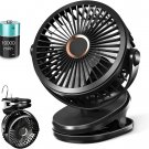 Clip on Fan, Small Desk Stroller Fan Battery Operated