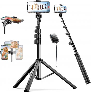 Phone Tripod, 67 inch Aluminum Extendable iPhone Tripod Stand