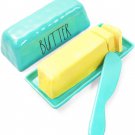 Butter Dish with Lid and Knife Polished Design Melamine Butter Keeper