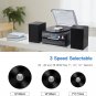 Vinyl Multifunction Record Player Bluetooth Vintage Turntable 3-Speed with AM/FM