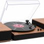 MPK Bluetooth Record Player,Turntable Hifi System with Bookshelf Speakers, 3-Spe