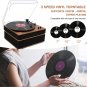 MPK Bluetooth Record Player,Turntable Hifi System with Bookshelf Speakers, 3-Spe