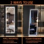 Full Length Mirror with Lights, 56" X 16" Lighted Floor Standing LED Mirror Full