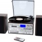 10 in 1 Record Player with External Speakers,3 Speed Bluetooth Turntable Vinyl P